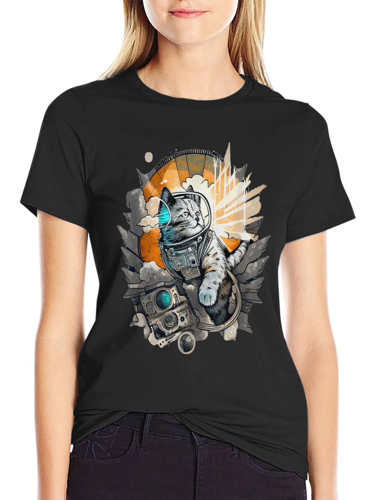 Cosmic Cat T-Shirt - Space Adventure!