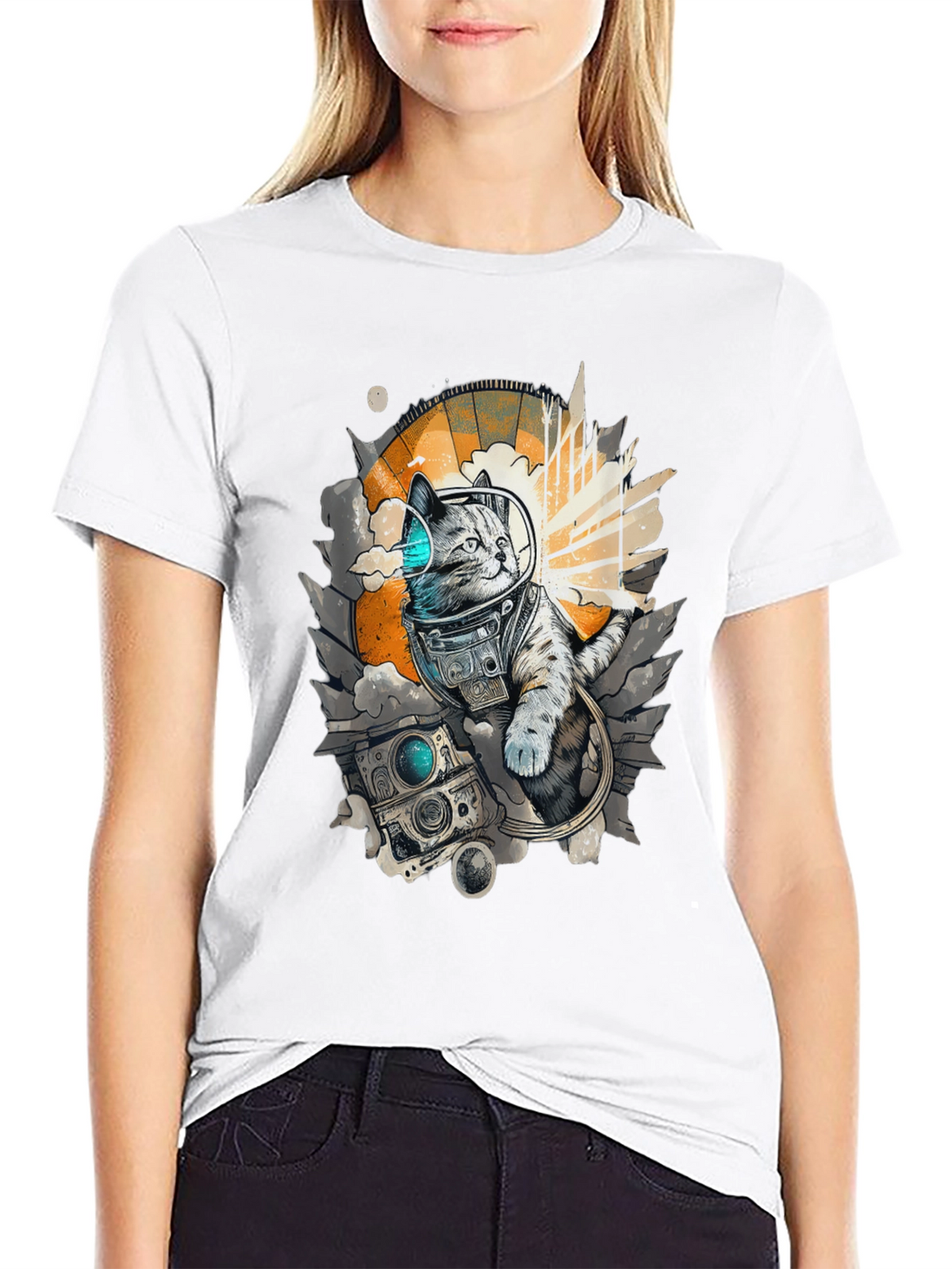 Cosmic Cat T-Shirt - Space Adventure!