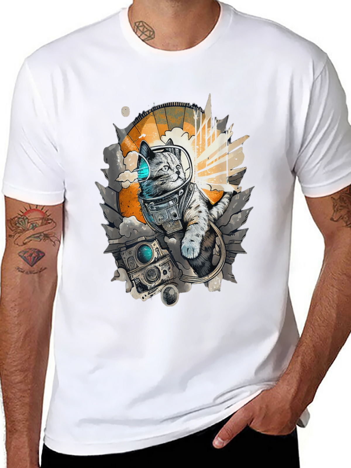 Cosmic Cat T-Shirt - Space Adventure!