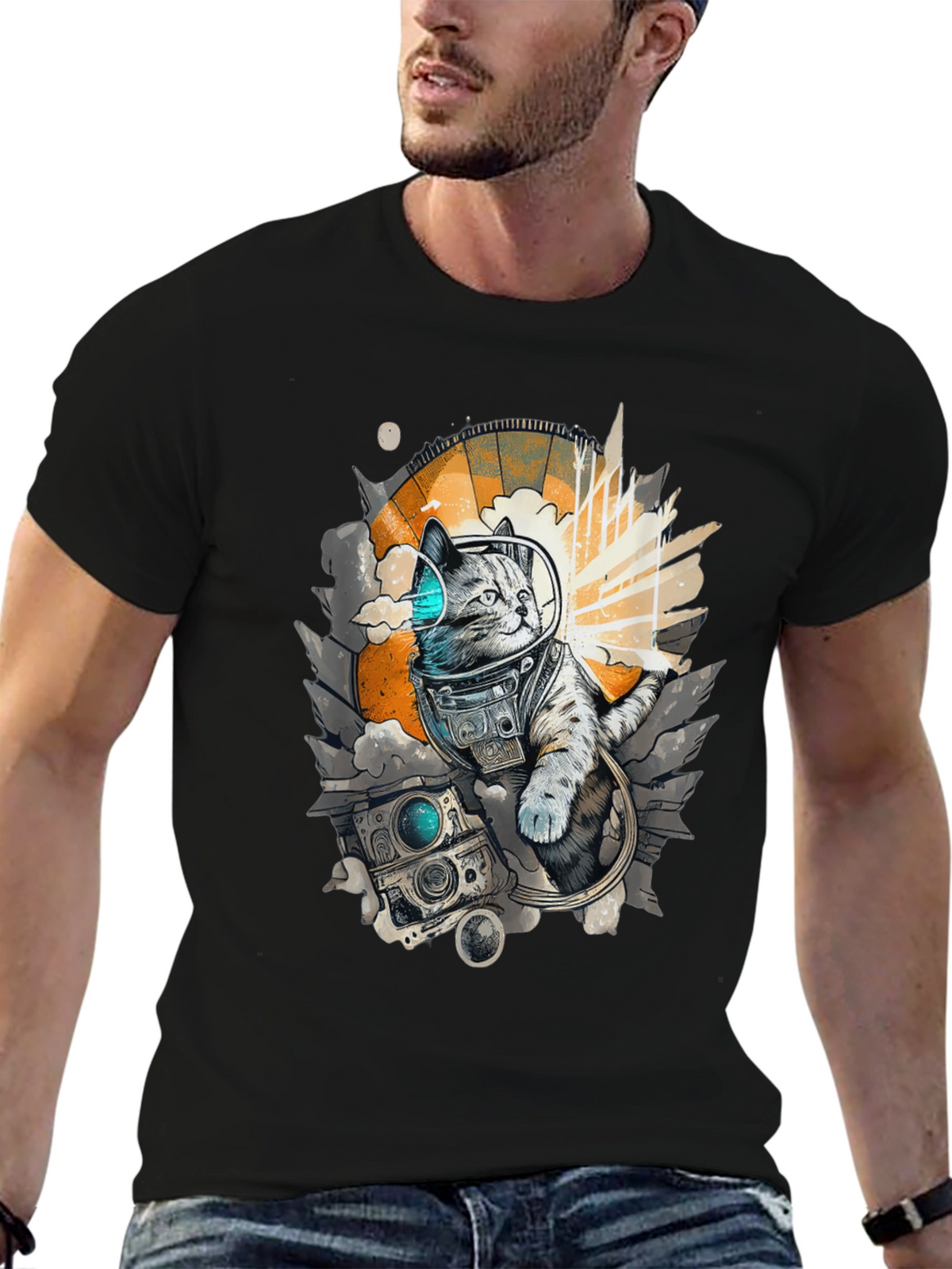 Cosmic Cat T-Shirt - Space Adventure!