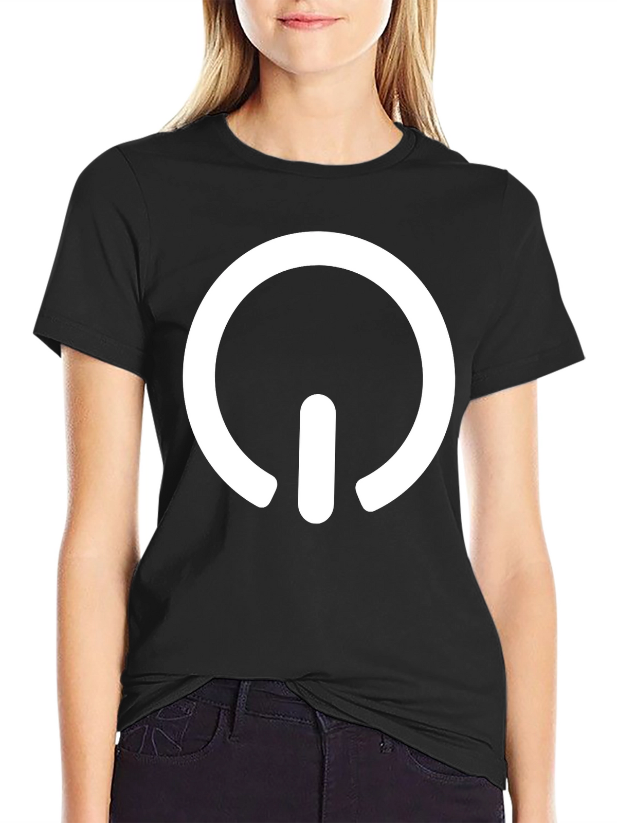 Power Symbol Graphic Tee - Modern Black T-Shirt