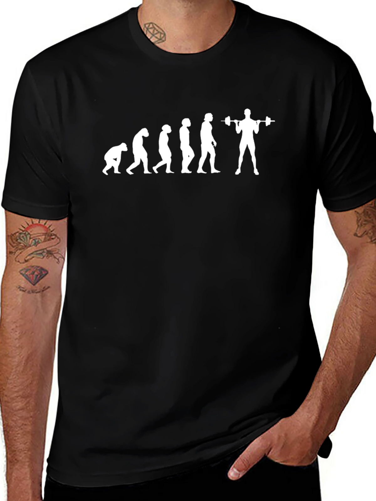 Evolution Weightlifting Black Graphic Tee
