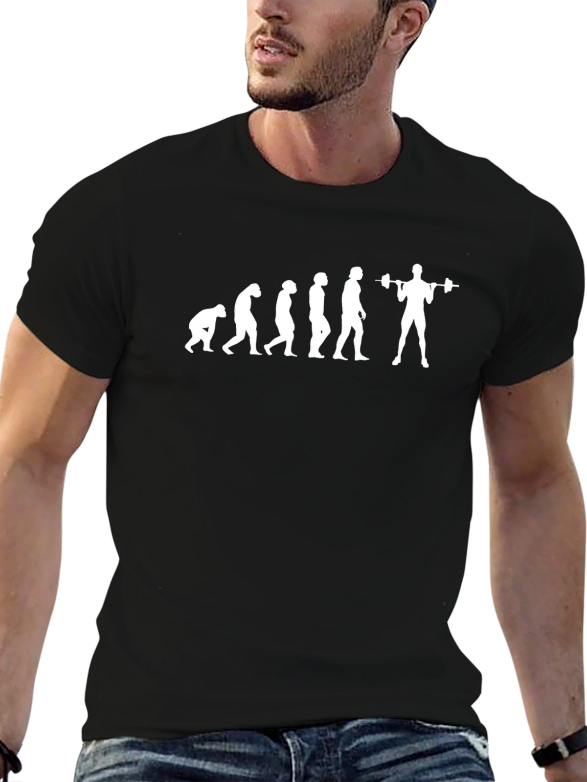 Evolution Weightlifting Black Graphic Tee