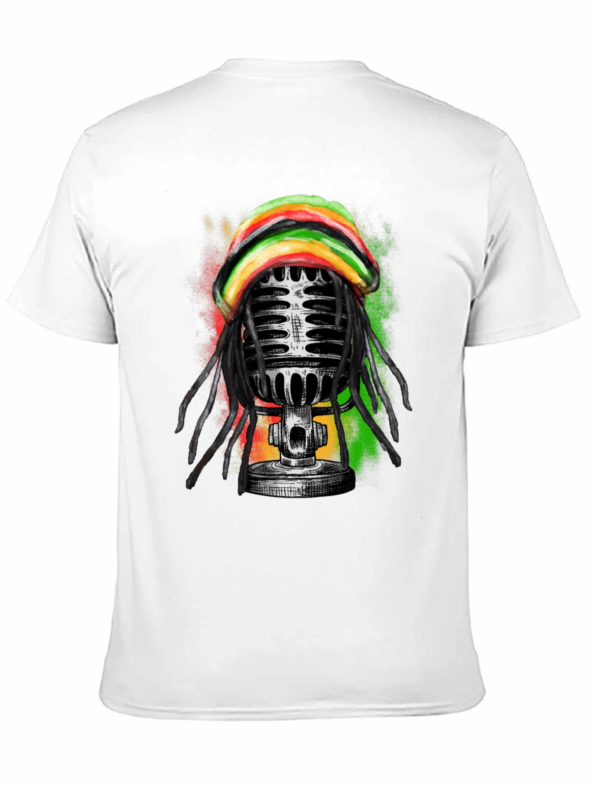 Reggae Microphone Graphic Tee - Black T-Shirt