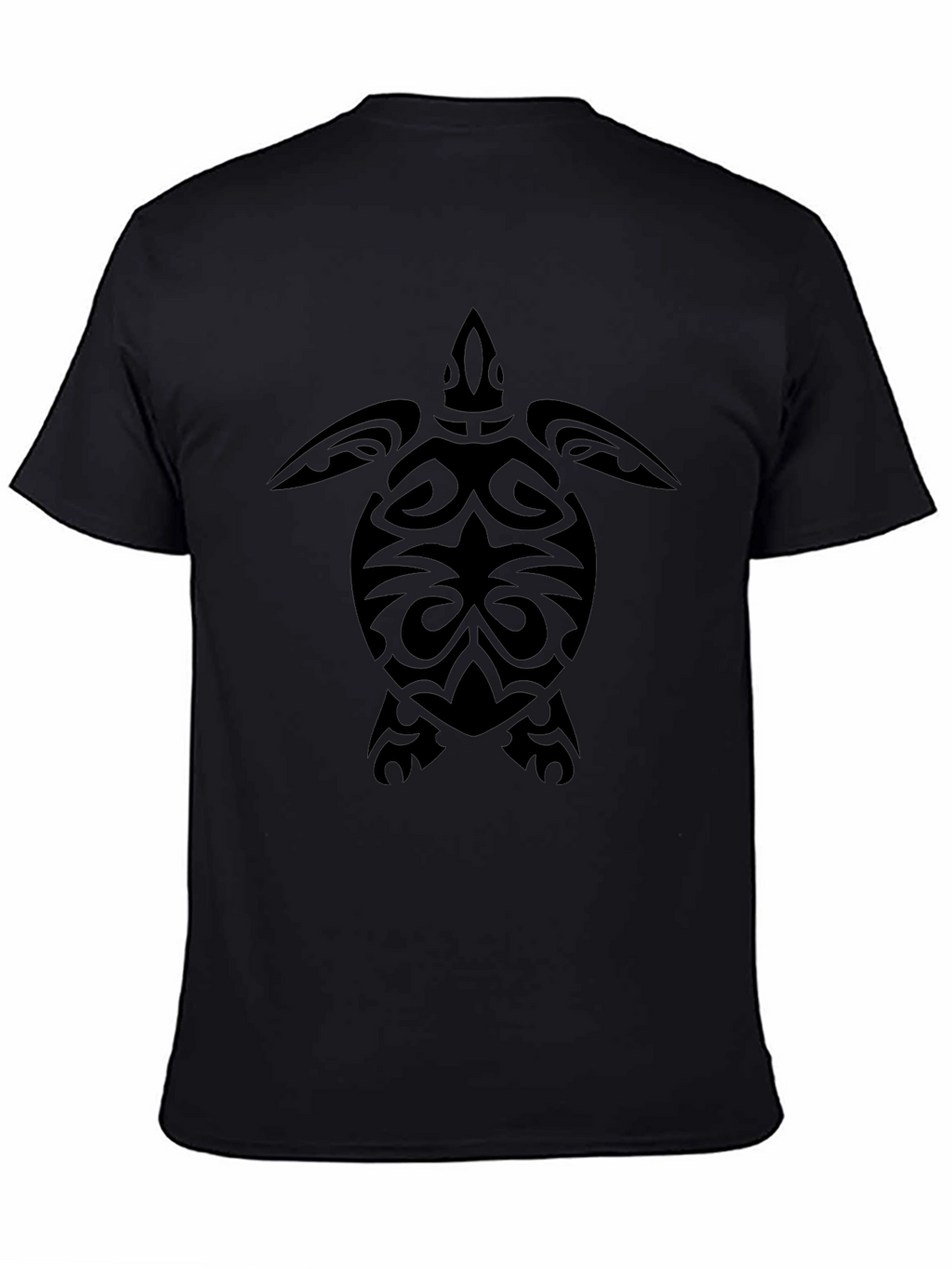 Black Tribal Turtle Graphic Tee