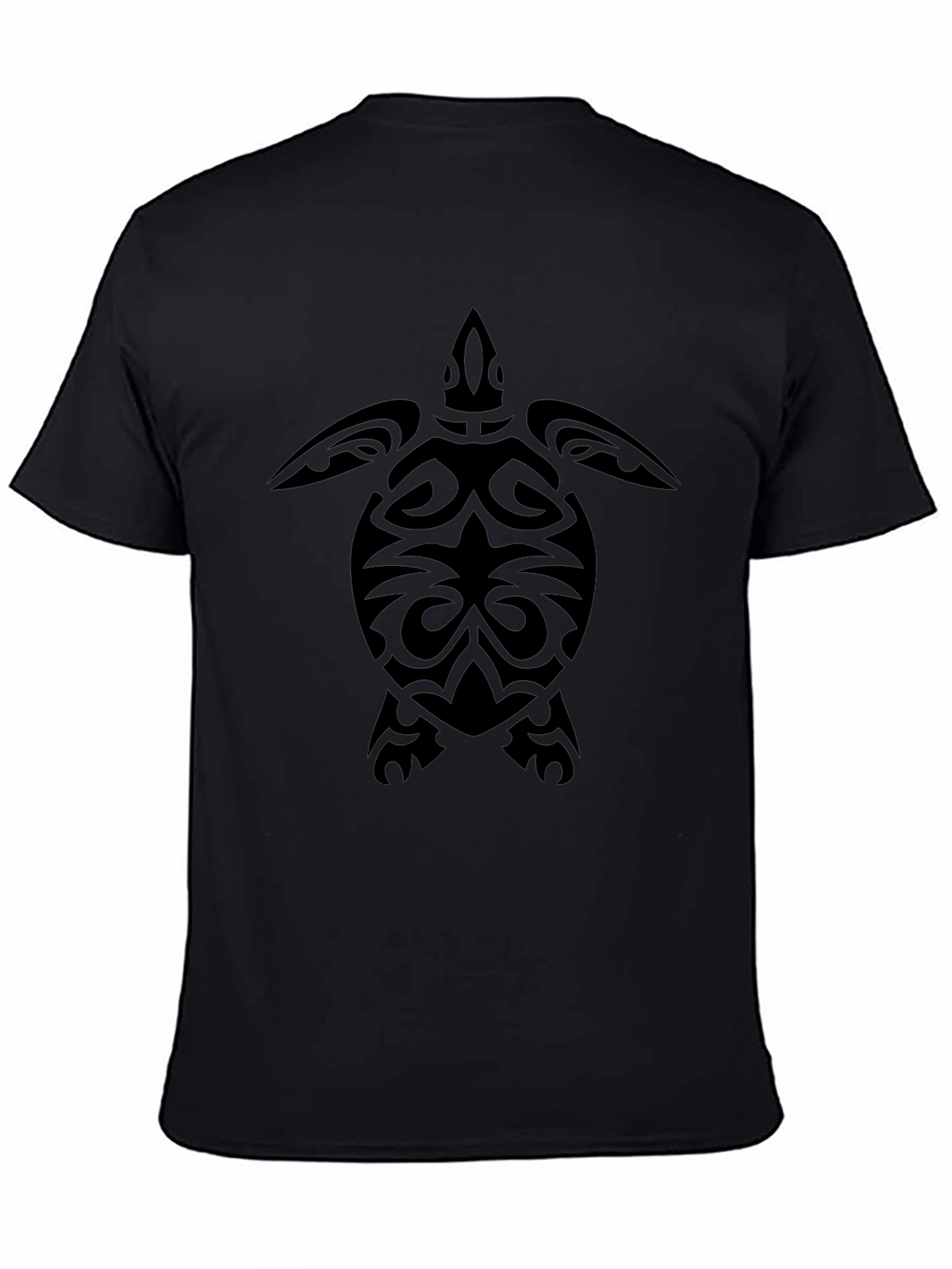 Black Tribal Turtle Graphic Tee
