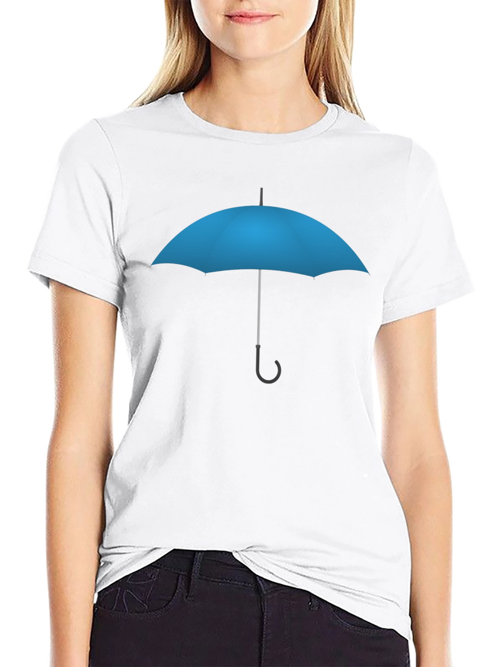 Blue Umbrella Graphic T-Shirt - Stylish Casual Wear