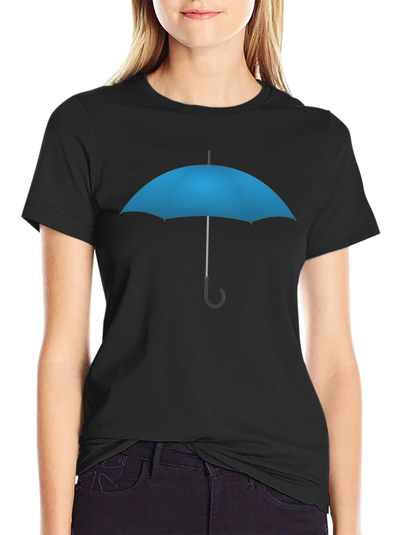 Blue Umbrella Graphic T-Shirt - Stylish Casual Wear