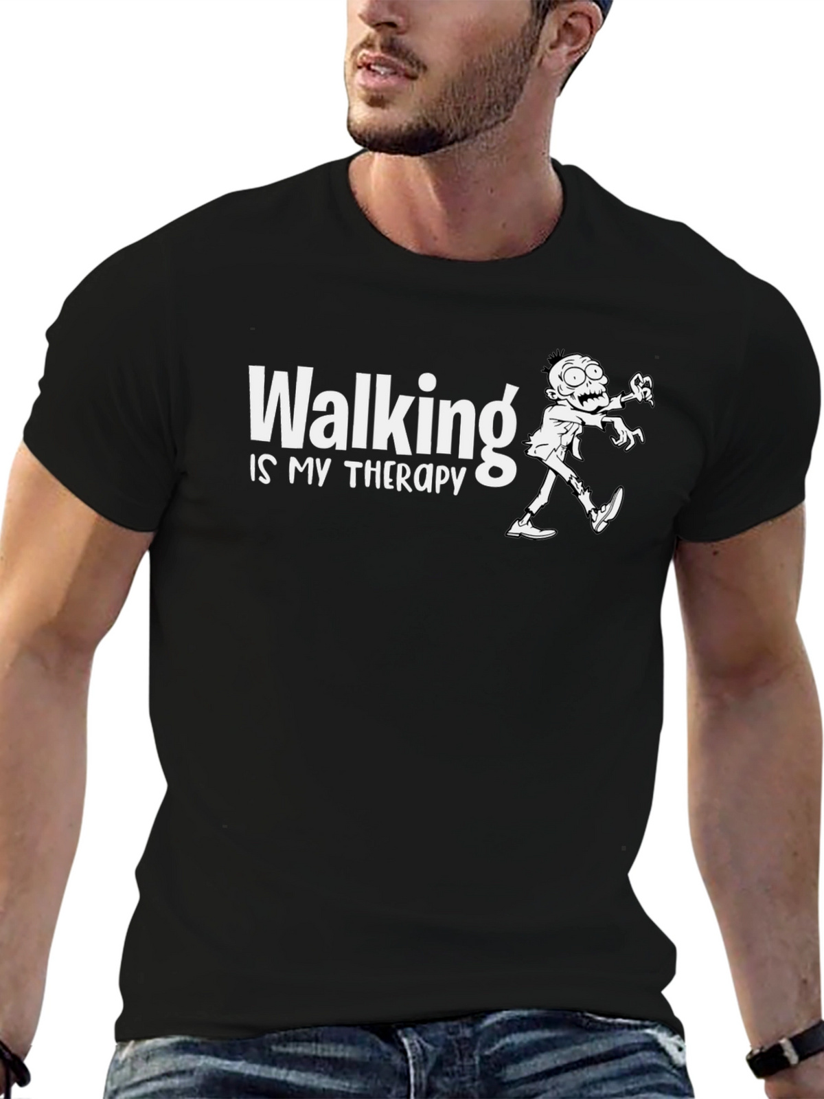 Walking Is My Therapy Graphic T-Shirt