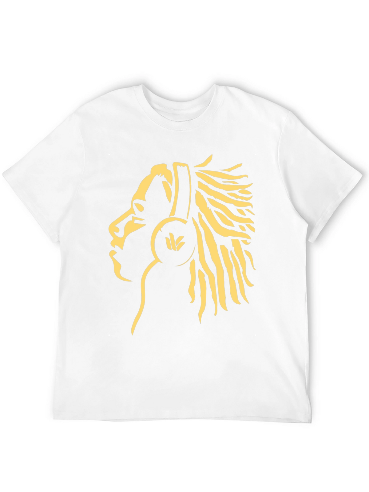Rasta Man Headphones Graphic Tee - Black