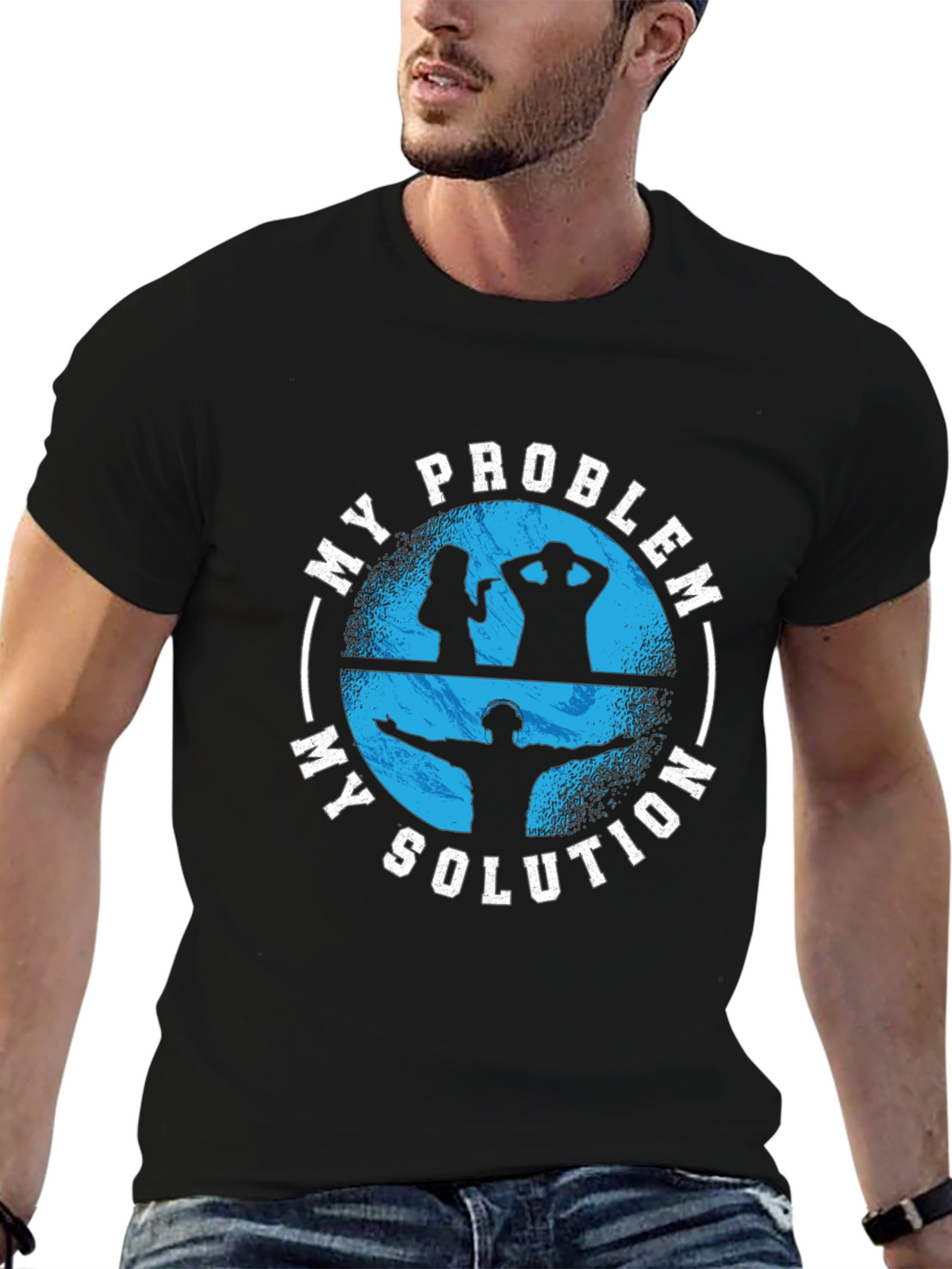 My Problem My Solution Black Graphic T-Shirt