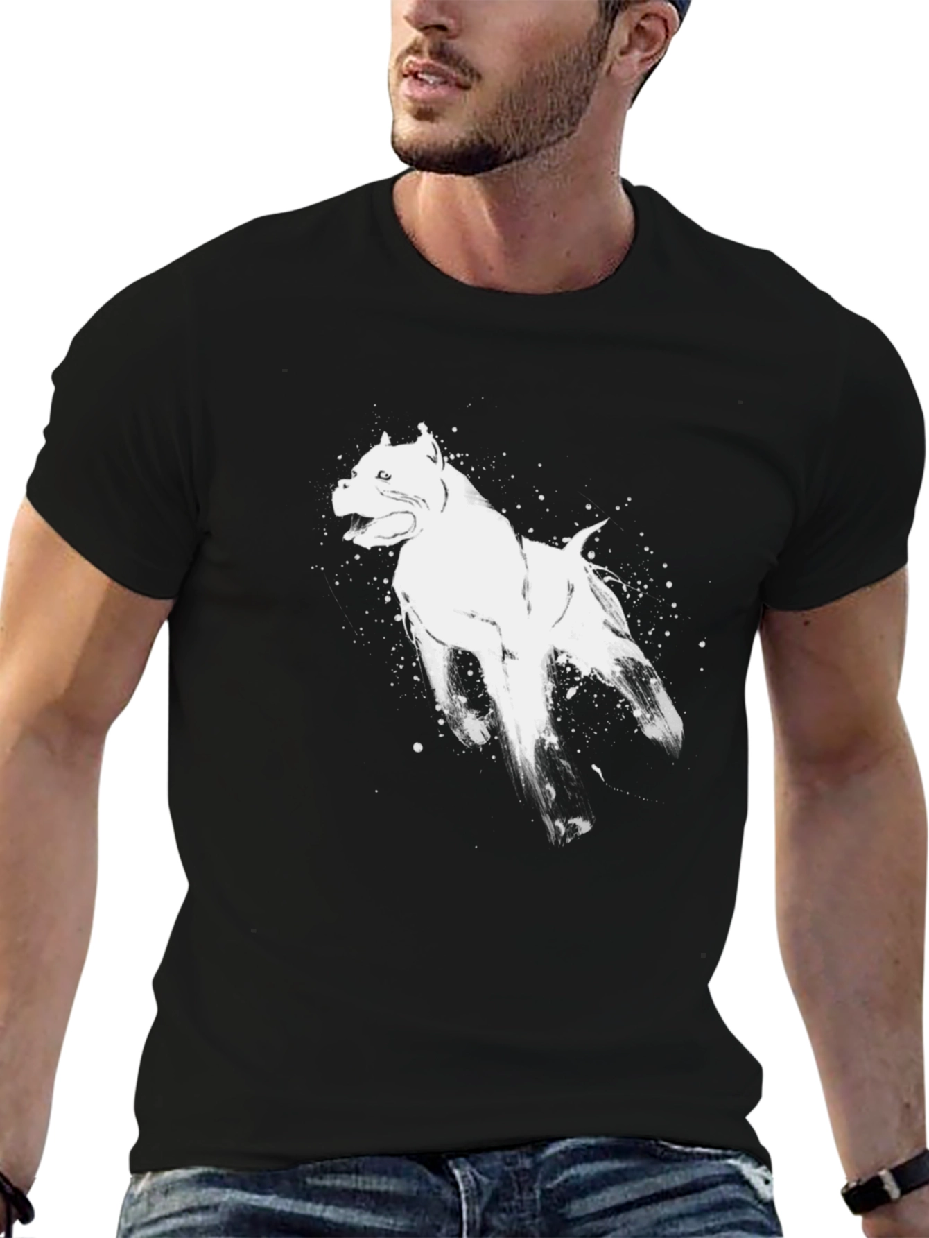 Black Dog Graphic Tee - Stylish & Unique