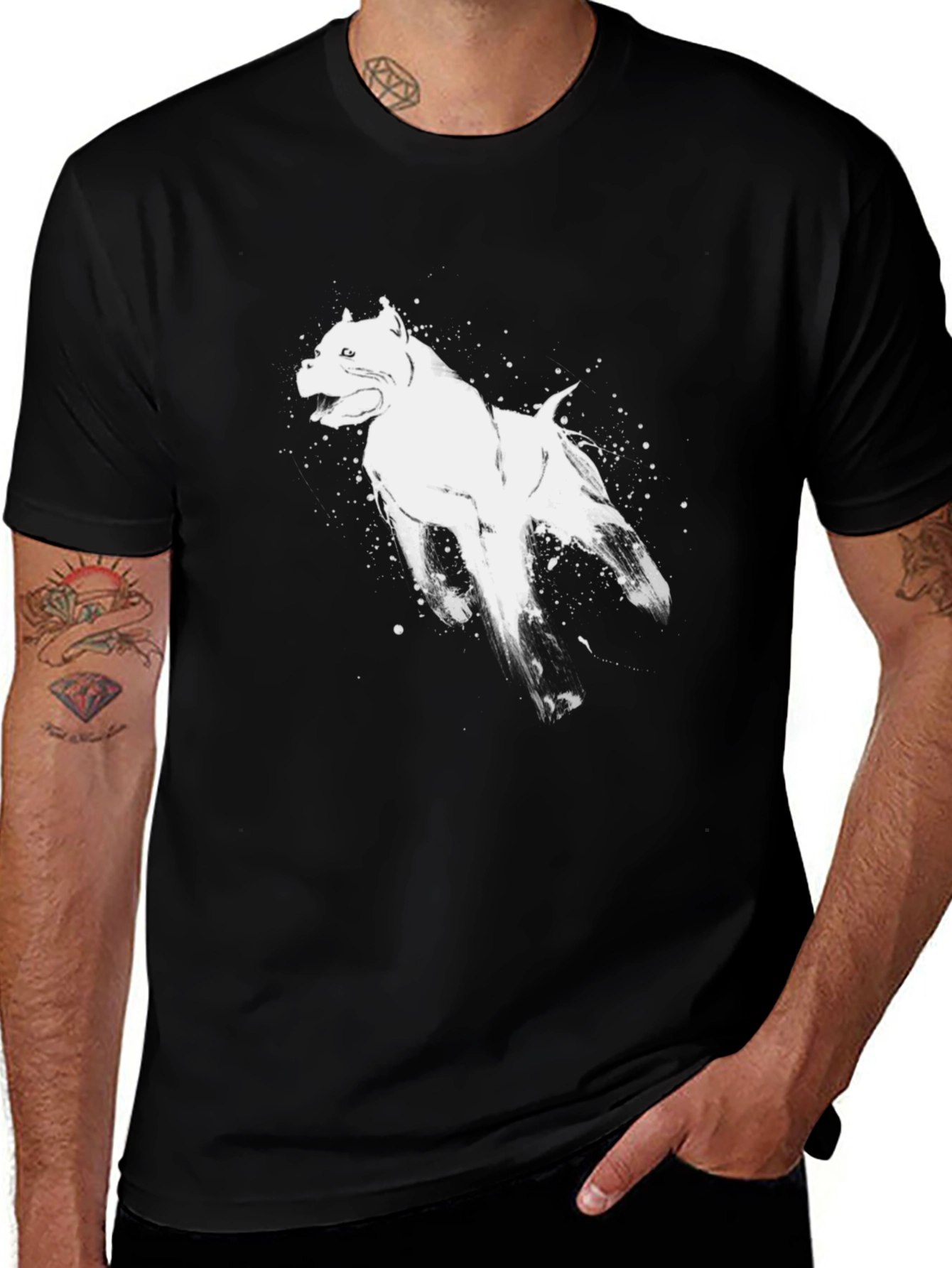 Black Dog Graphic Tee - Stylish & Unique