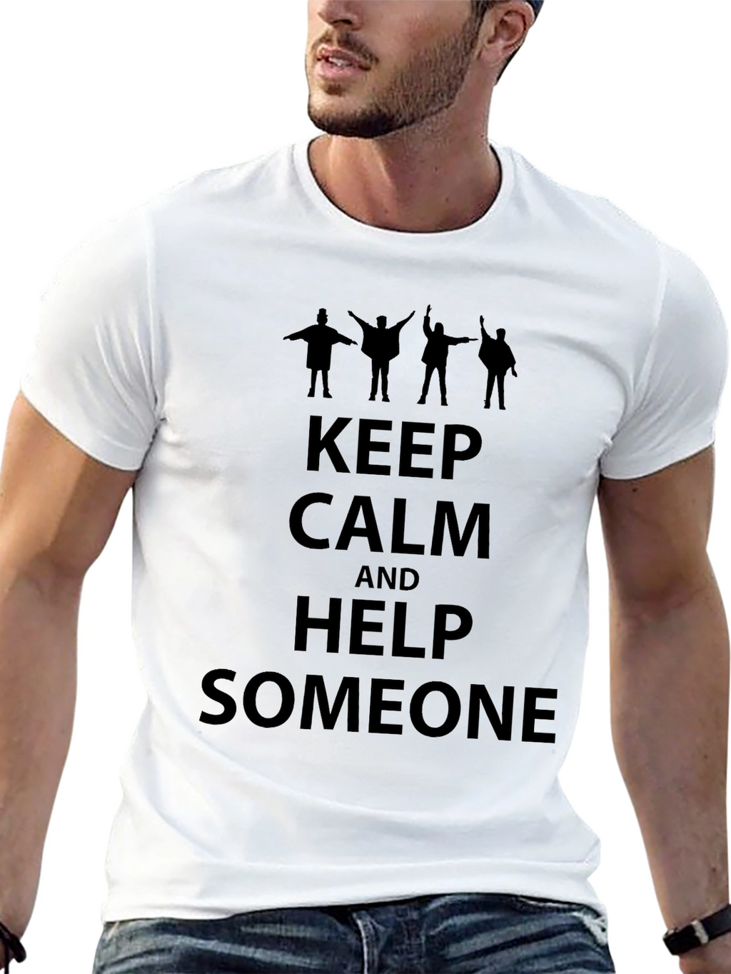 Keep Calm and Help Someone Graphic Tee