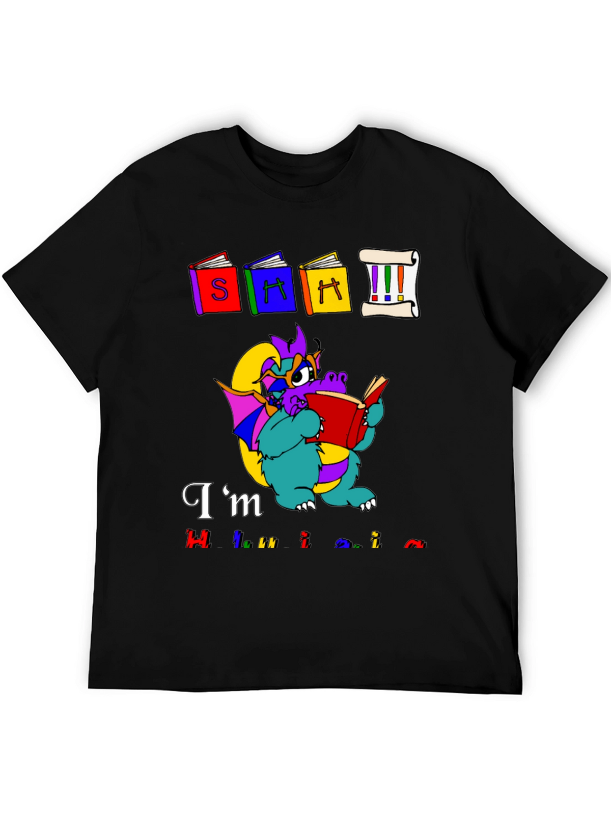 Book Dragon Graphic Tee - Im Hilarious T-Shirt