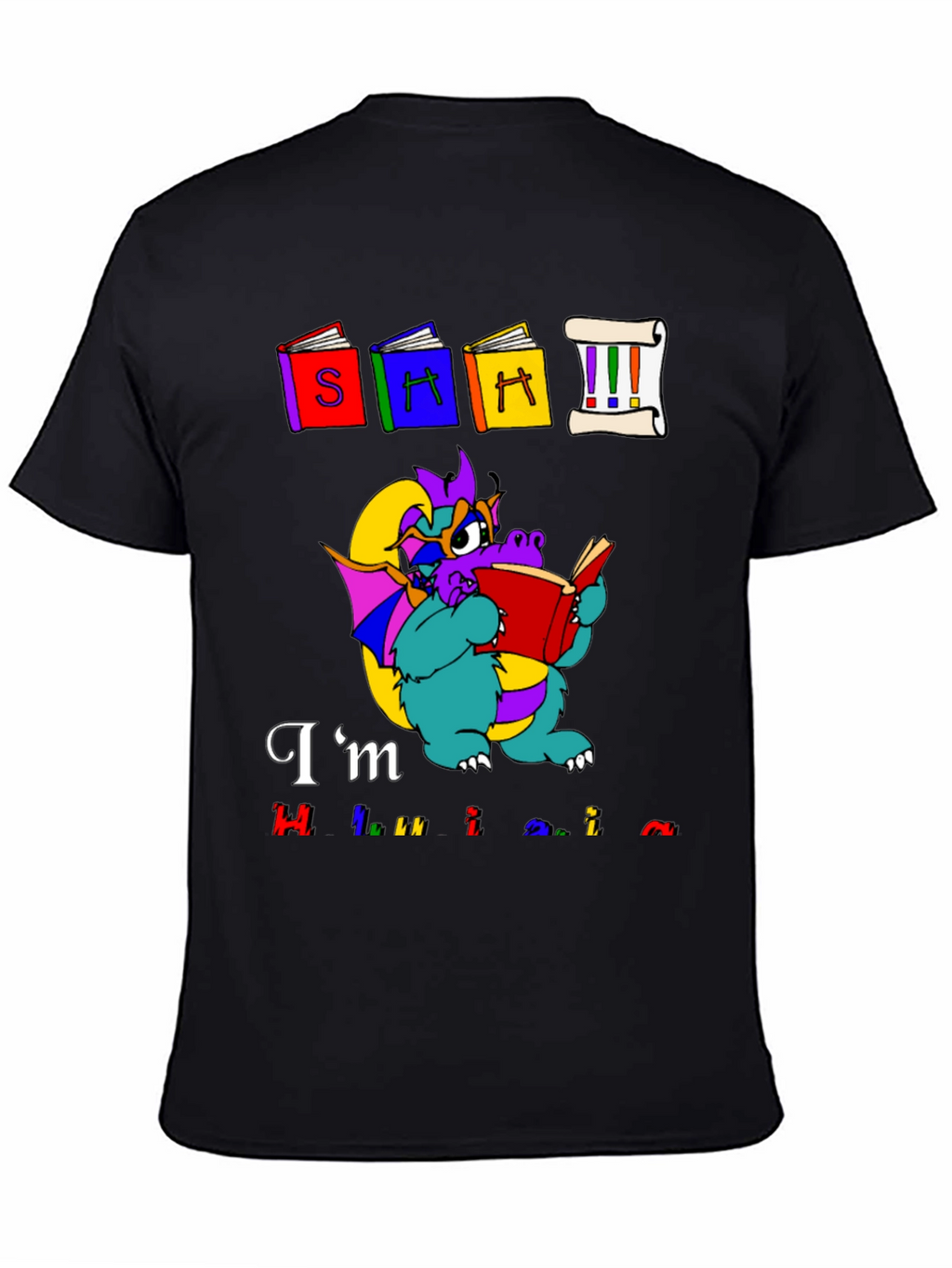 Book Dragon Graphic Tee - Im Hilarious T-Shirt