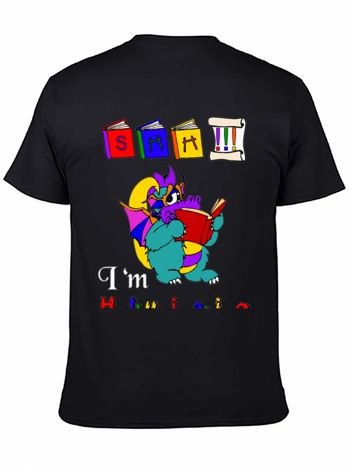 Book Dragon Graphic Tee - Im Hilarious T-Shirt