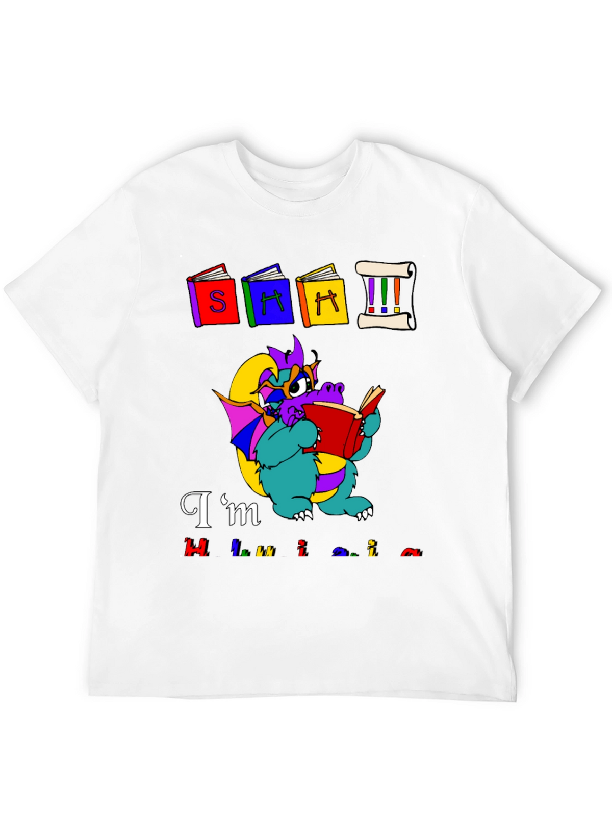 Book Dragon Graphic Tee - Im Hilarious T-Shirt