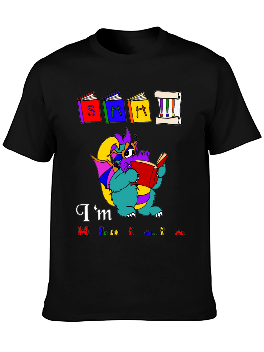 Book Dragon Graphic Tee - Im Hilarious T-Shirt