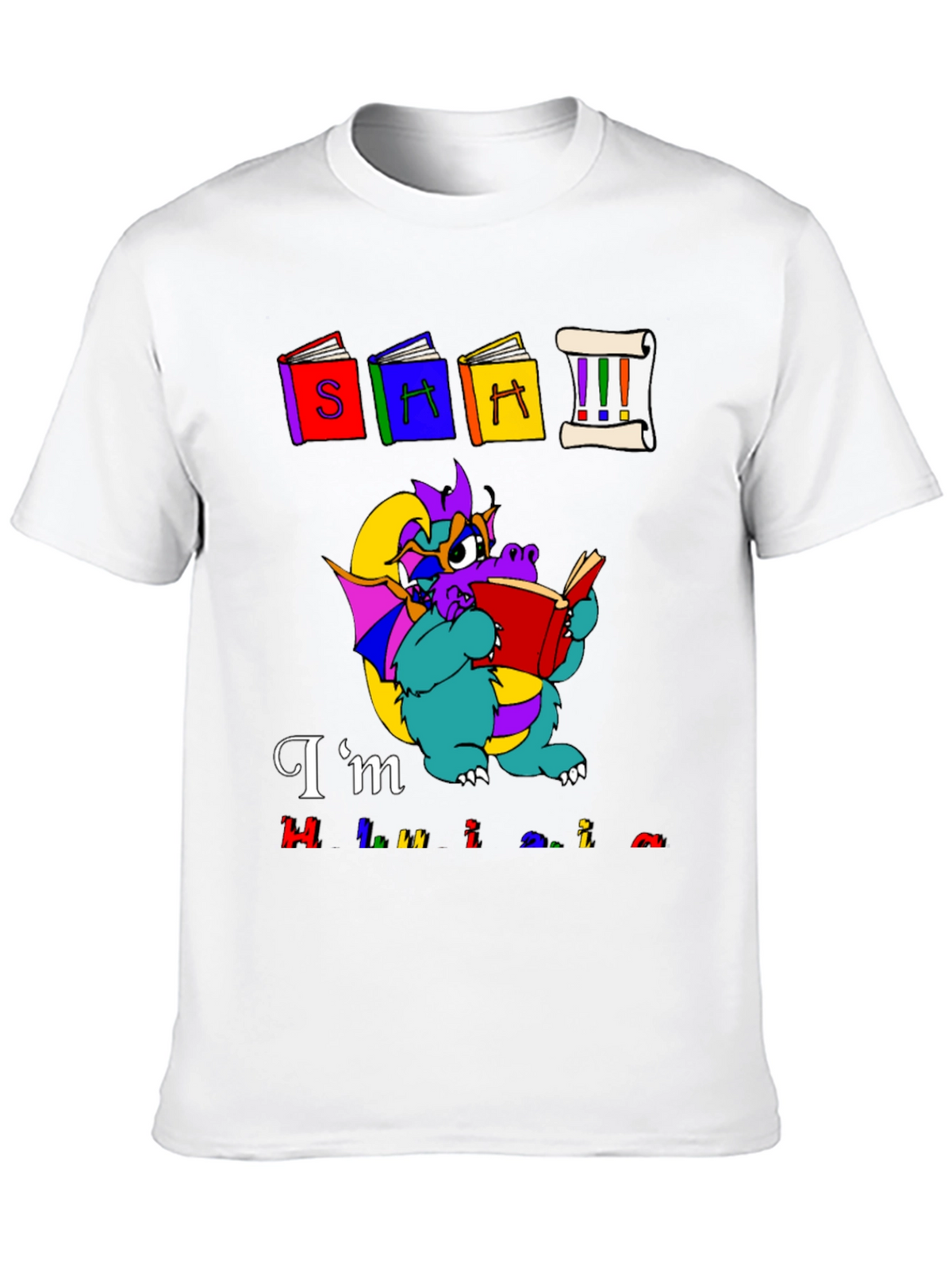 Book Dragon Graphic Tee - Im Hilarious T-Shirt