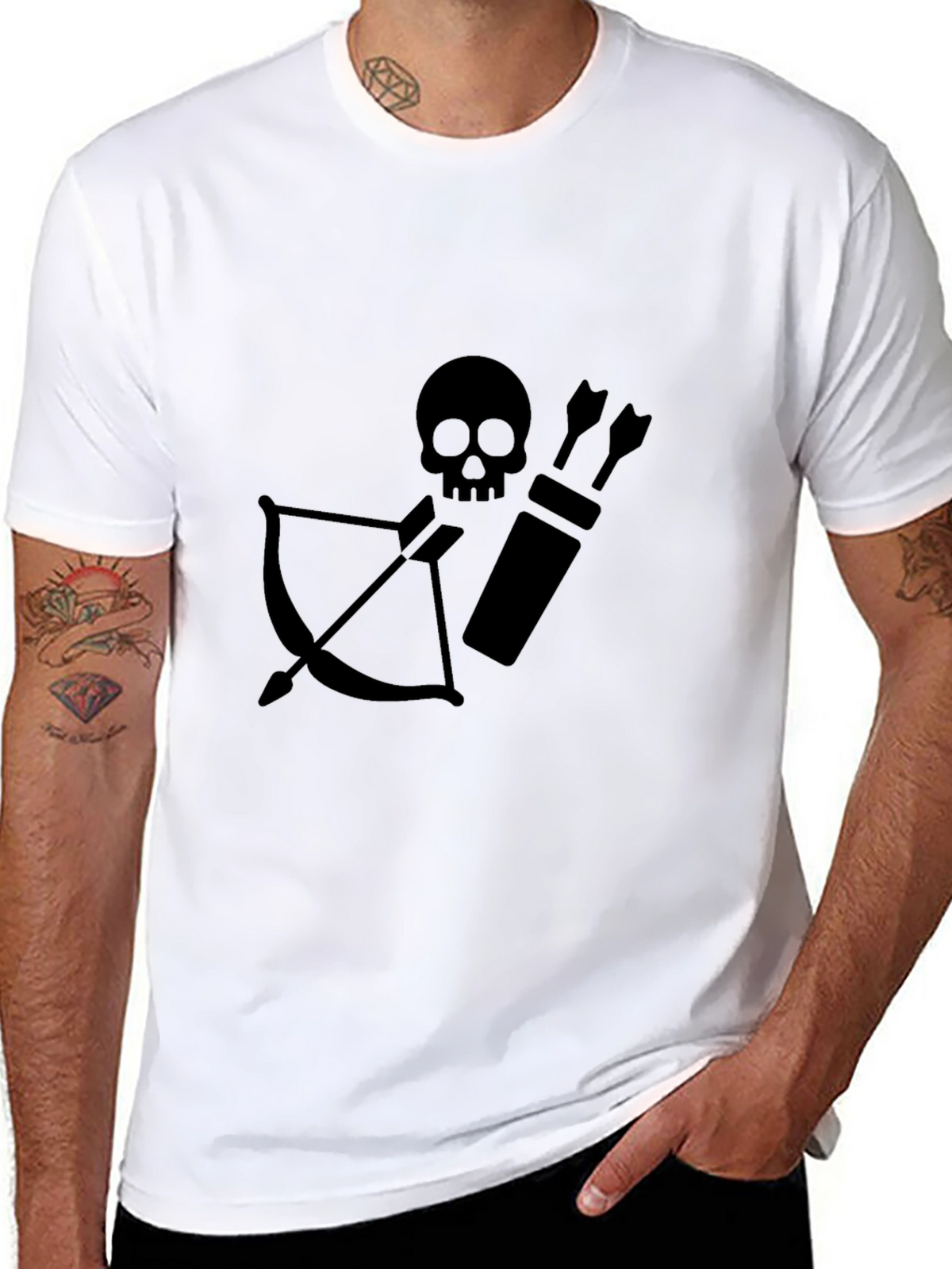 Skull Archer Black Tee