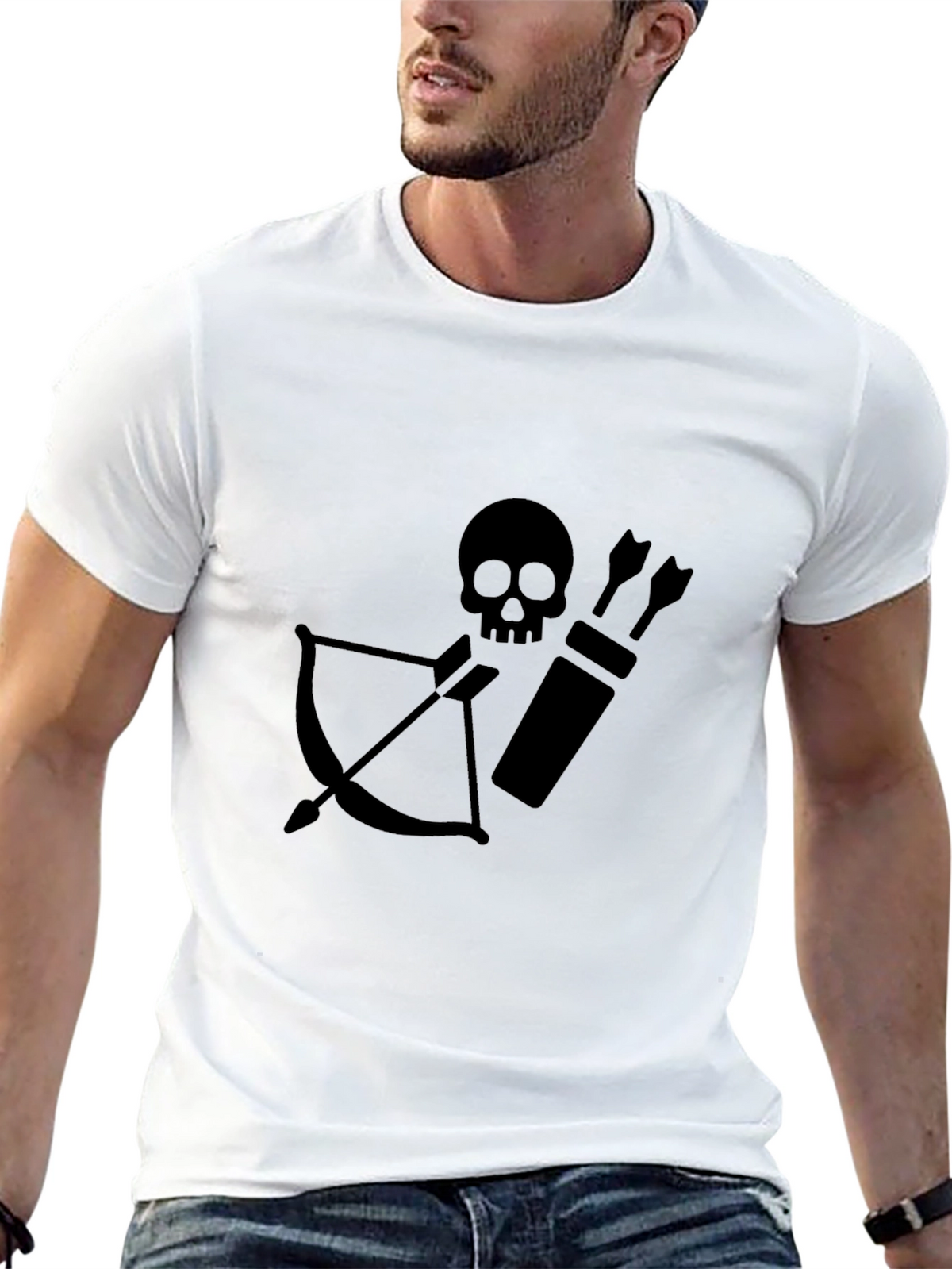 Skull Archer Black Tee