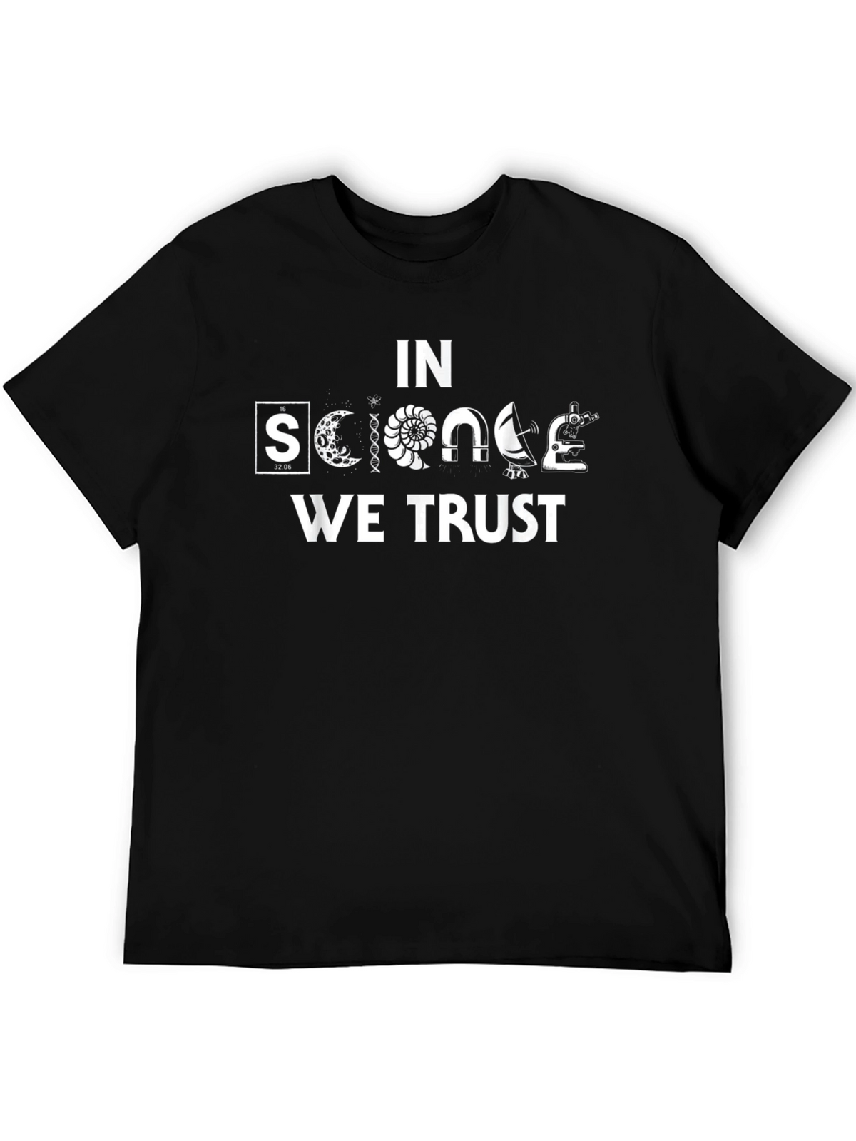 In Science We Trust Black Graphic T-Shirt