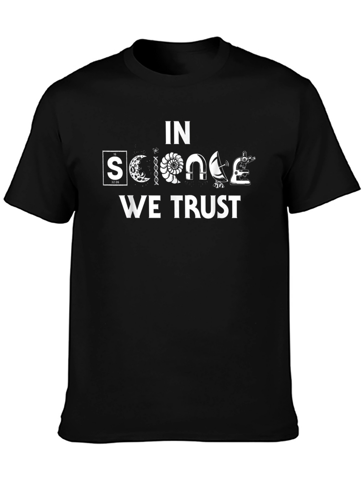 In Science We Trust Black Graphic T-Shirt