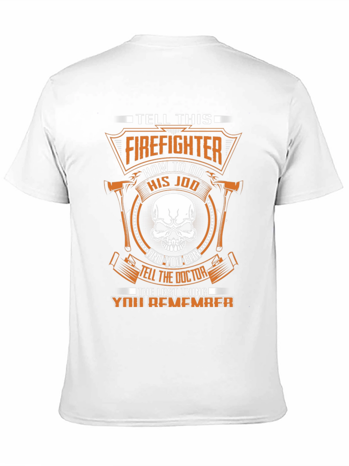 Firefighter Skull Graphic Tee