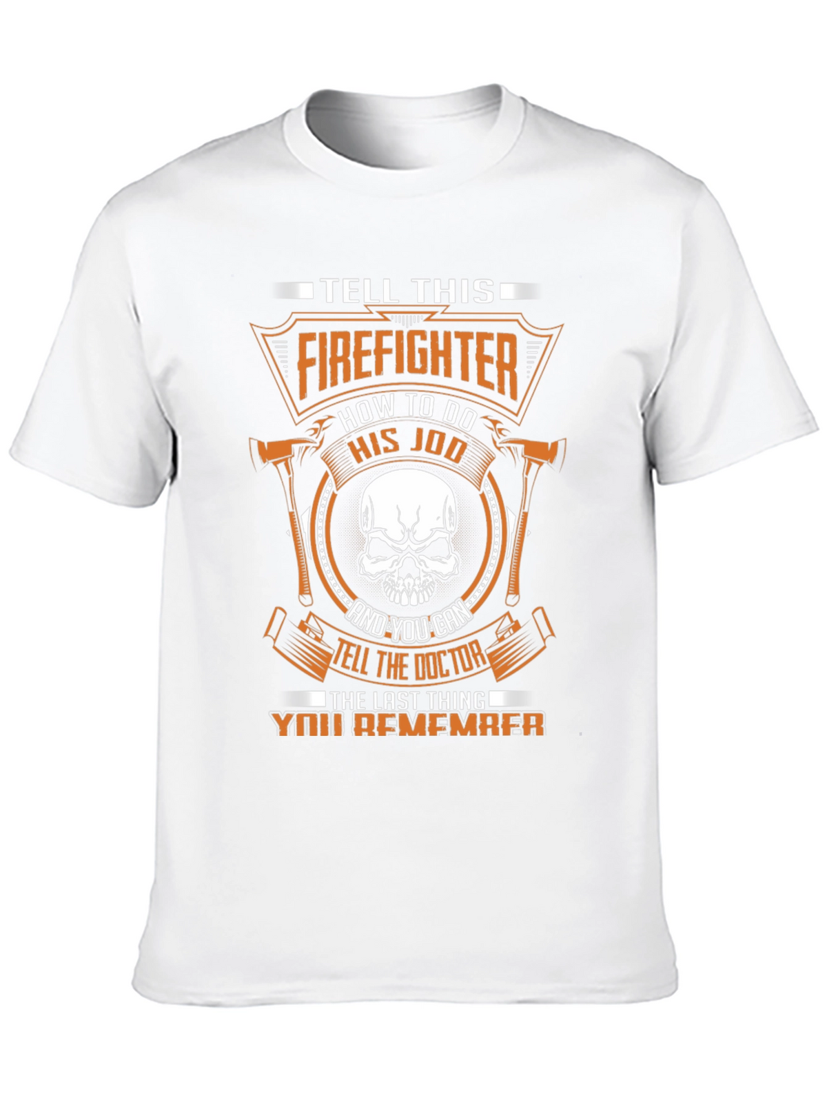 Firefighter Skull Graphic Tee