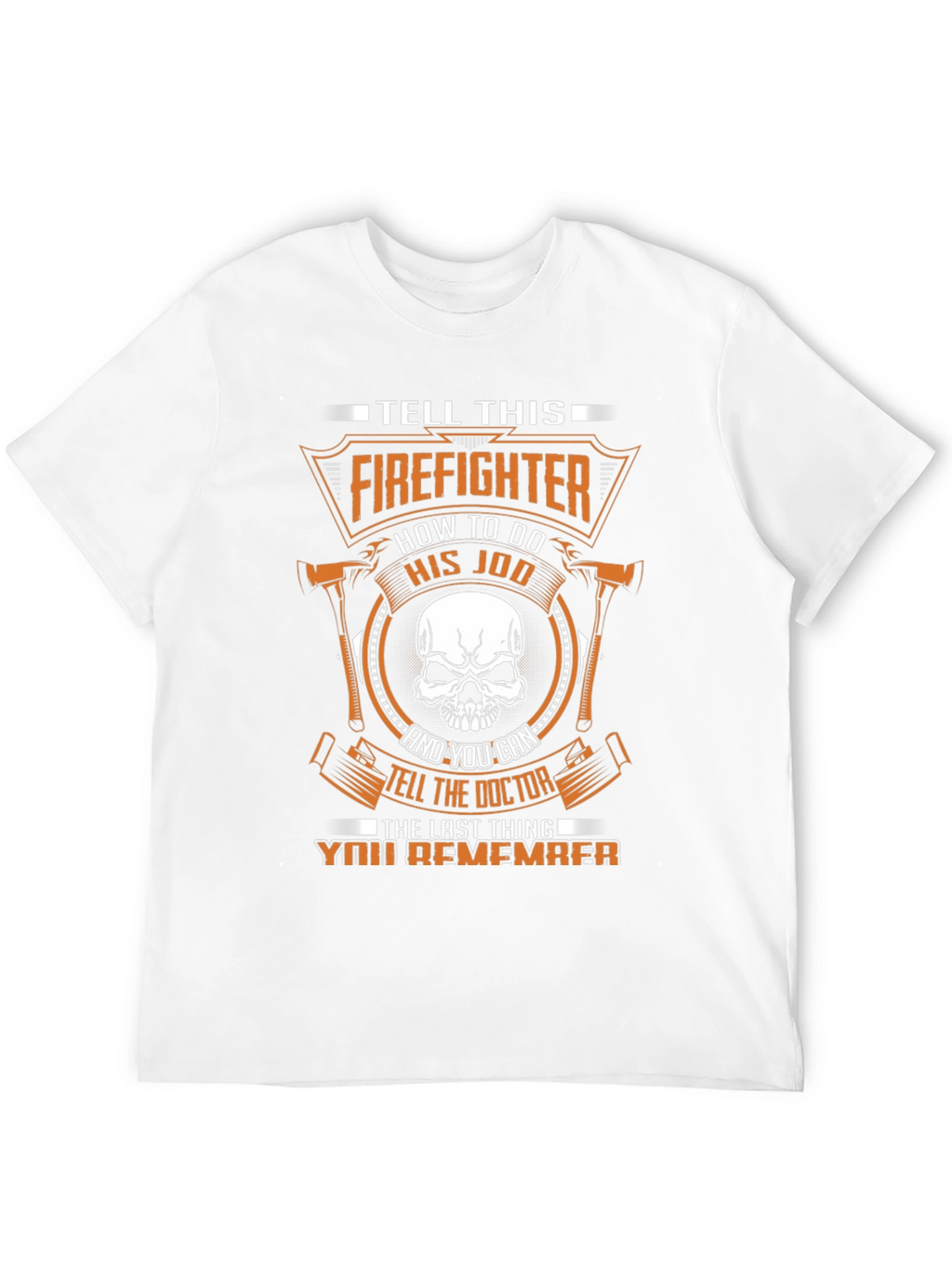 Firefighter Skull Graphic Tee