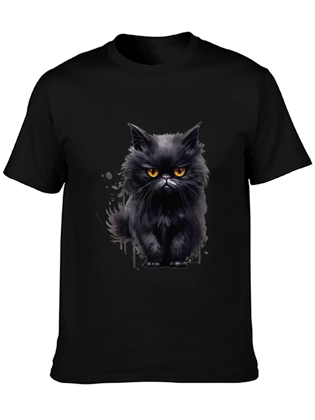 Black Cat Graphic T-Shirt - Mens Fashion
