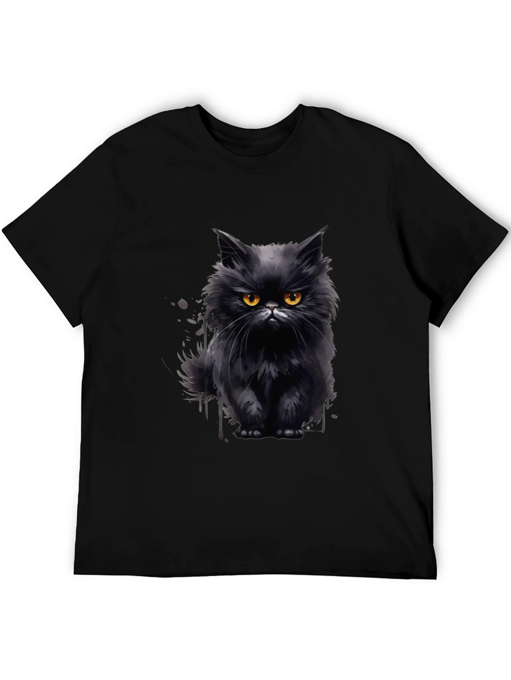 Black Cat Graphic T-Shirt - Mens Fashion