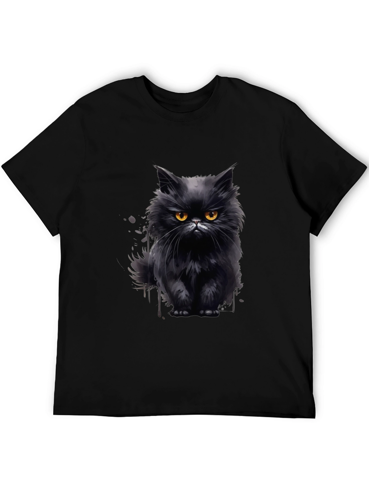 Black Cat Graphic T-Shirt - Mens Fashion