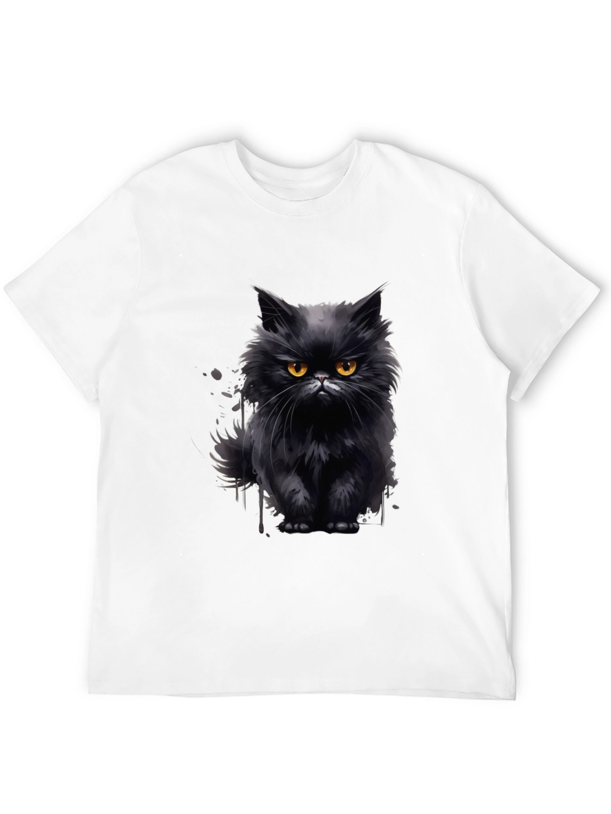 Black Cat Graphic T-Shirt - Mens Fashion