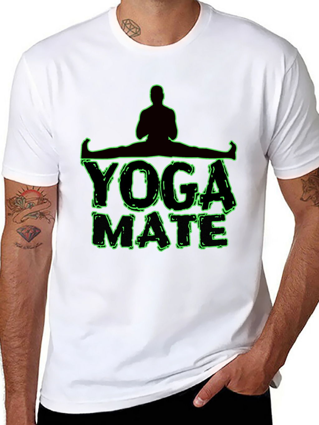Yoga Mate Graphic T-Shirt - Mens Black Tee