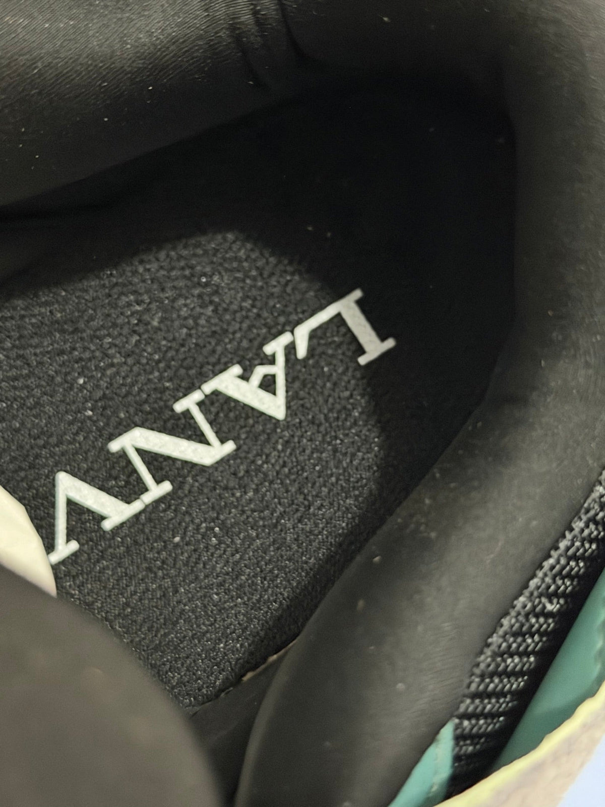 ✨ Iconic Lanvin Curb Low-Top Skate Sneakers - Green Pink Leather Mesh Statement Shoes