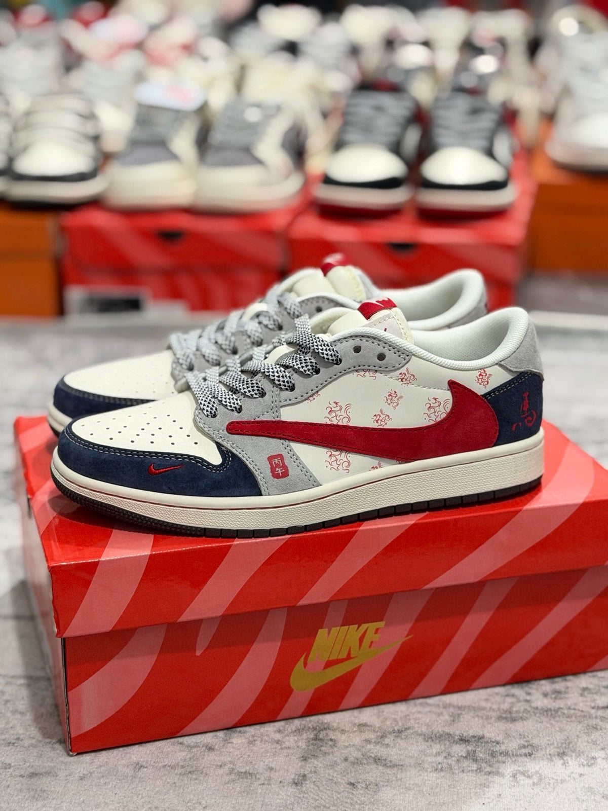 🔥 Grail Alert! Fragment x Travis Scott x Dior Air Jordan 1 Low Triple Collab Sneakers Men Women