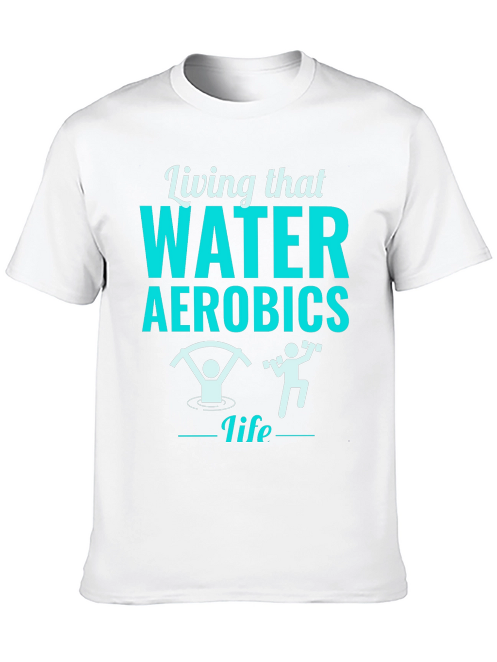 Living That Water Aerobics Life Black T-Shirt