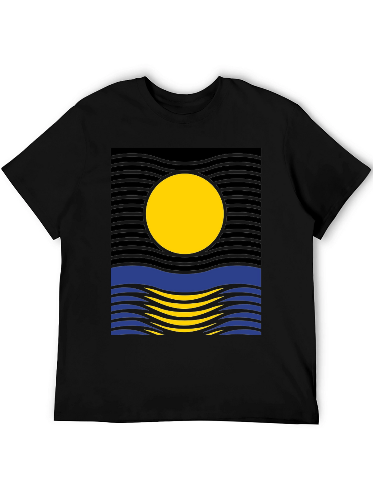 Sunset Wave Graphic Tee - Modern Design