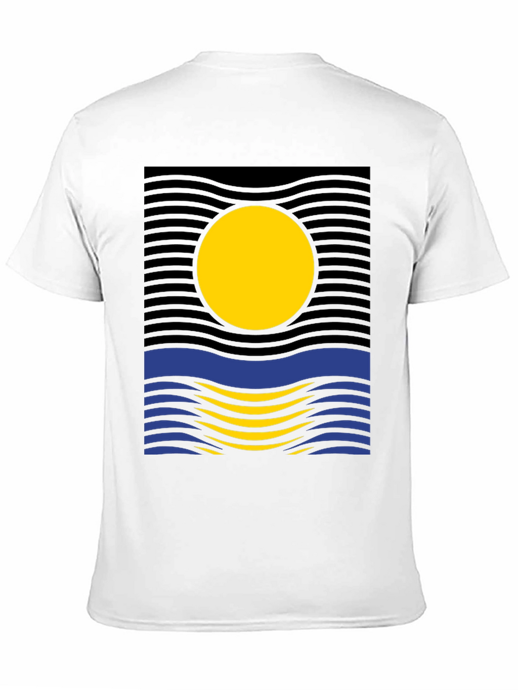 Sunset Wave Graphic Tee - Modern Design
