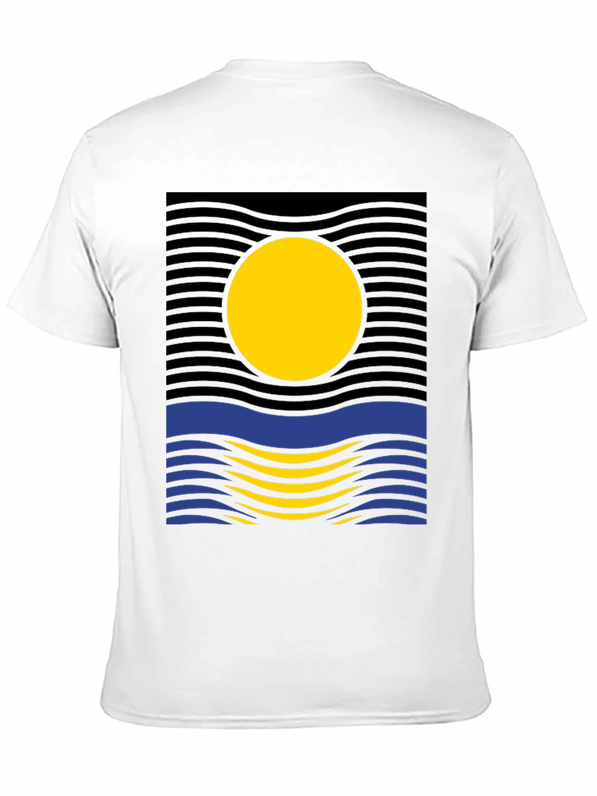 Sunset Wave Graphic Tee - Modern Design