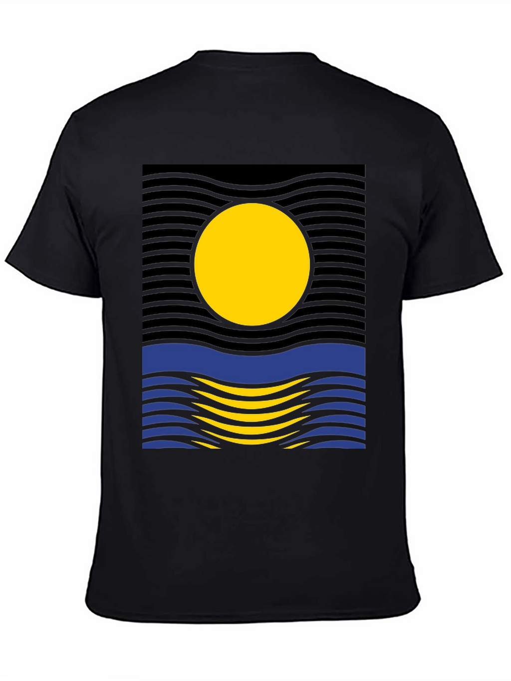 Sunset Wave Graphic Tee - Modern Design
