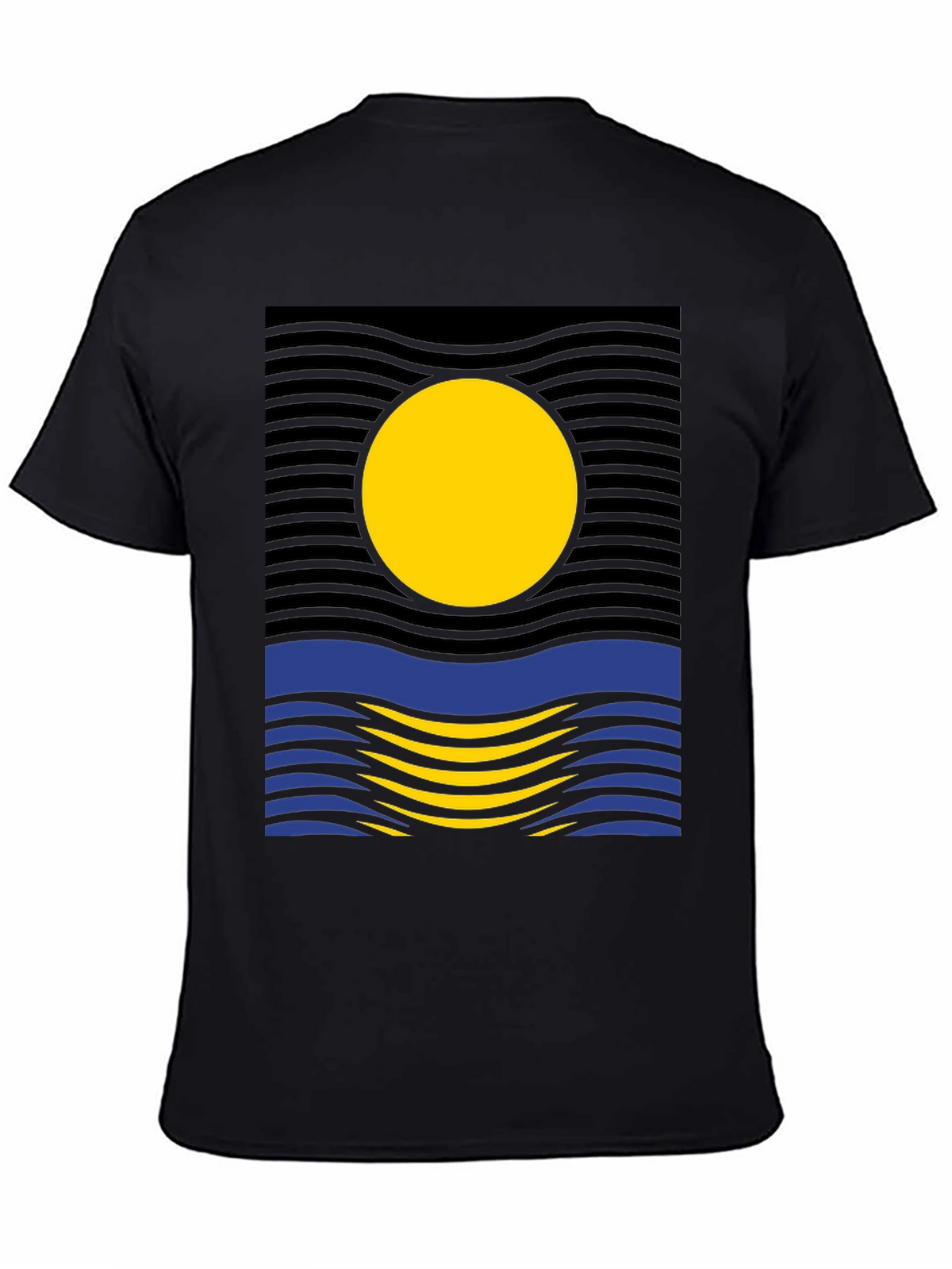 Sunset Wave Graphic Tee - Modern Design