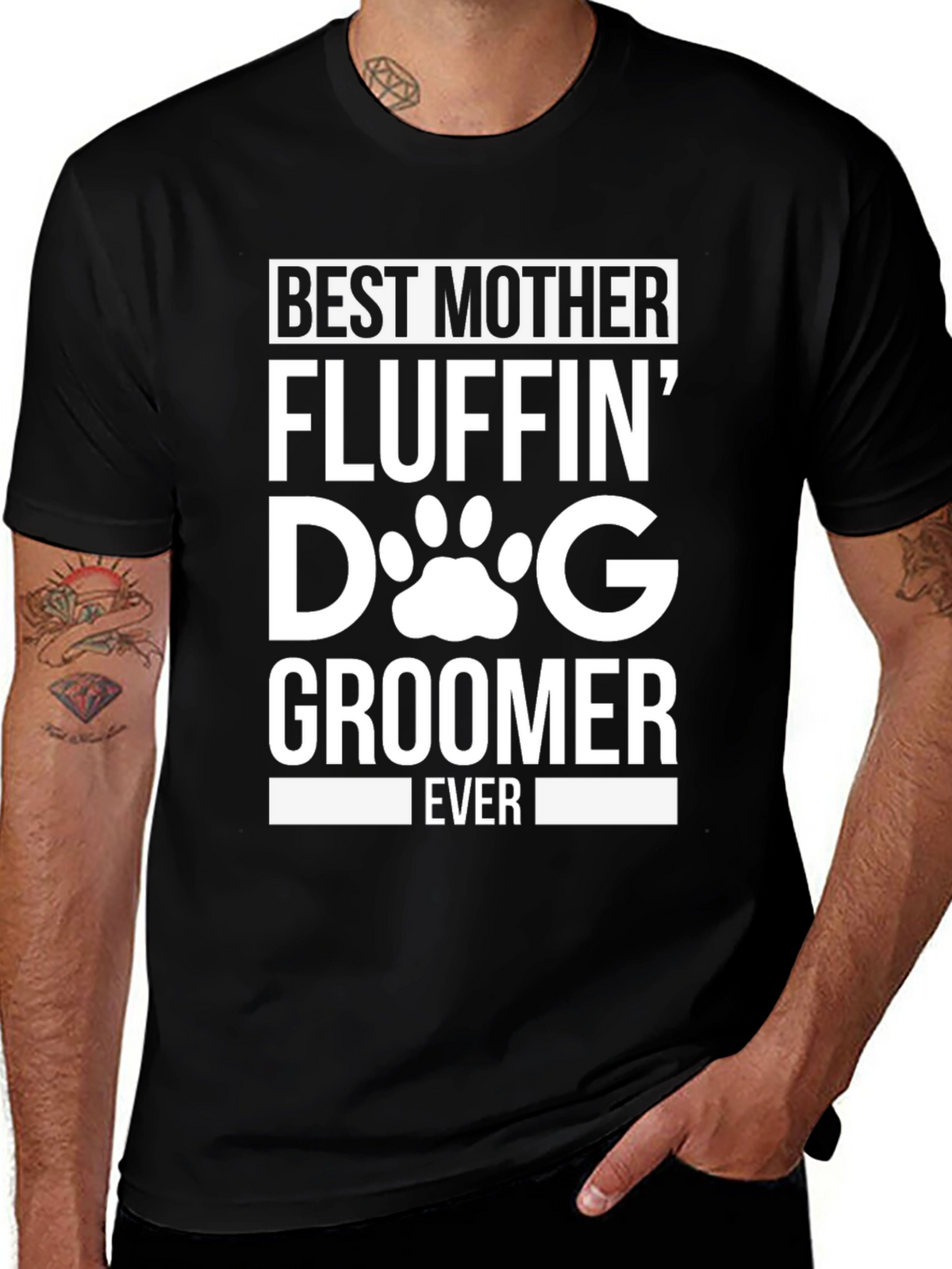 Best Mother Fluffin Dog Groomer T-Shirt