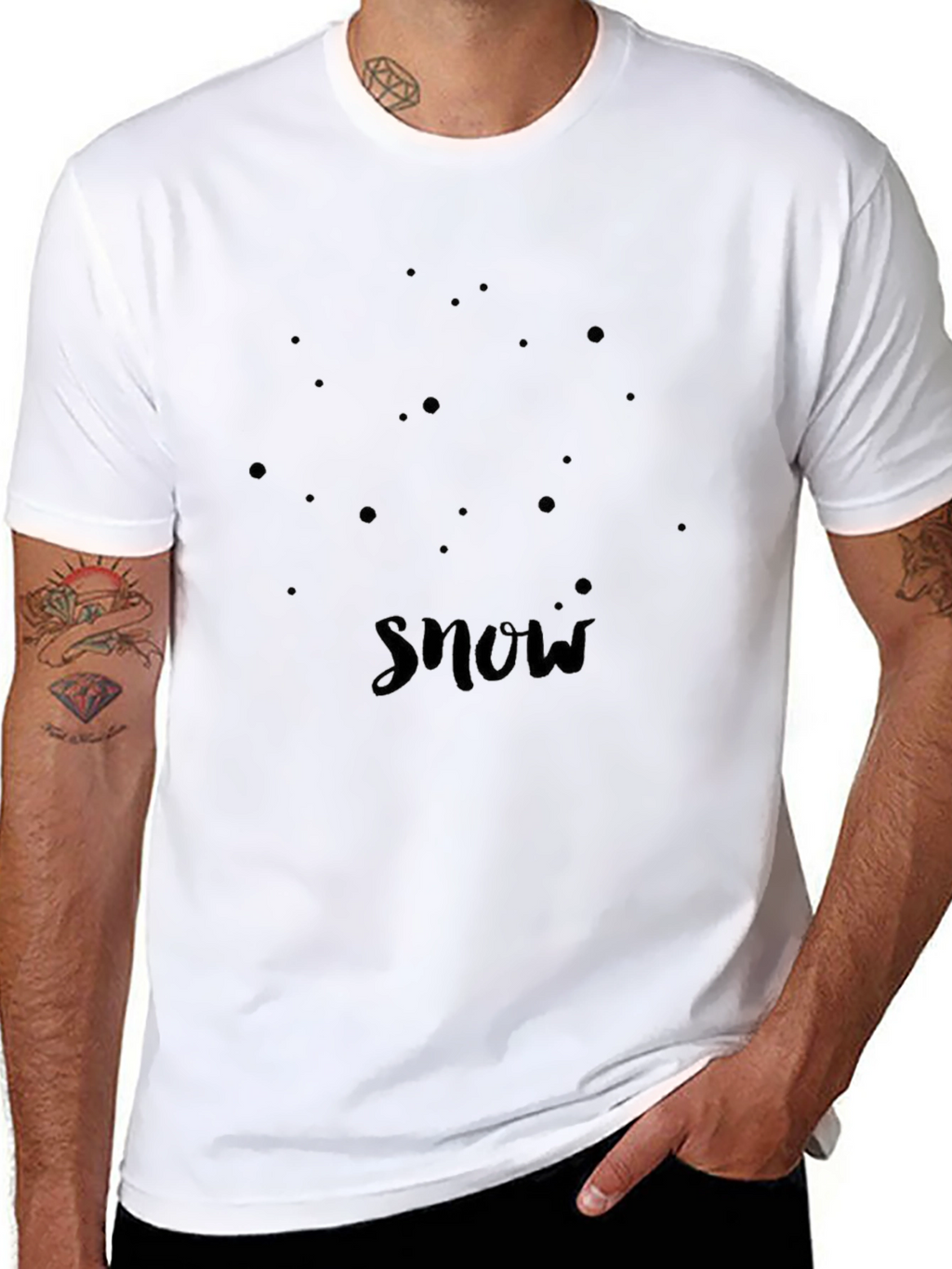 Black Snow T-Shirt | Mens Short Sleeve Tee
