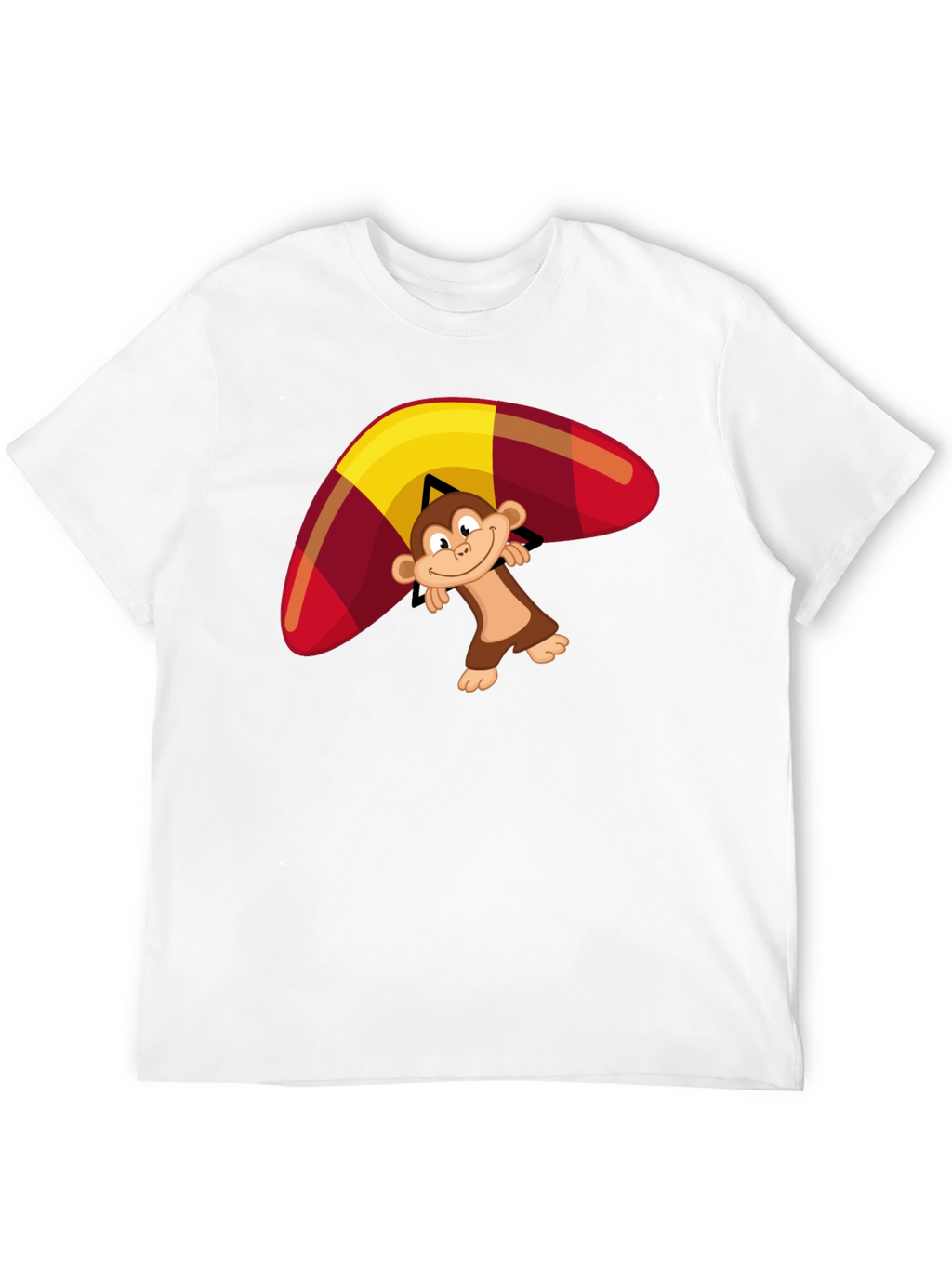 Monkey Hang Gliding Graphic T-Shirt