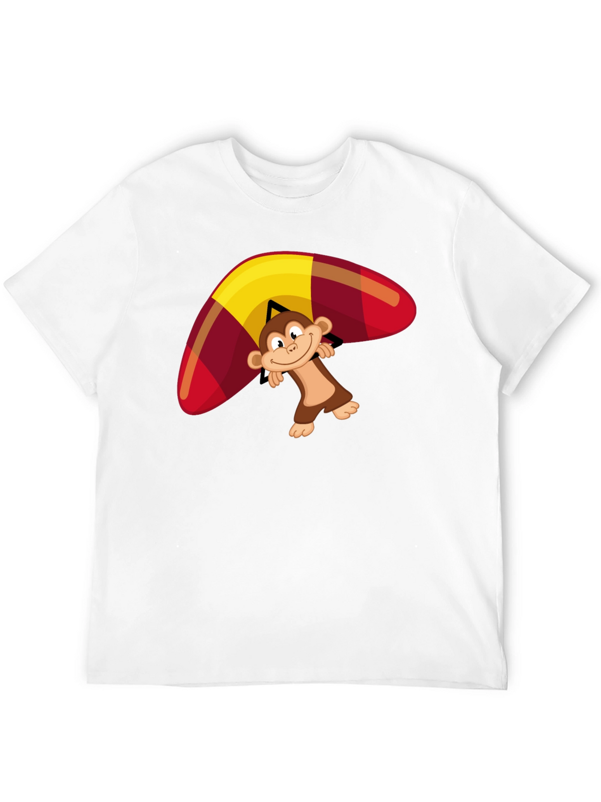 Monkey Hang Gliding Graphic T-Shirt