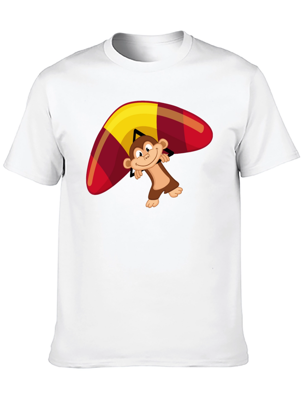 Monkey Hang Gliding Graphic T-Shirt