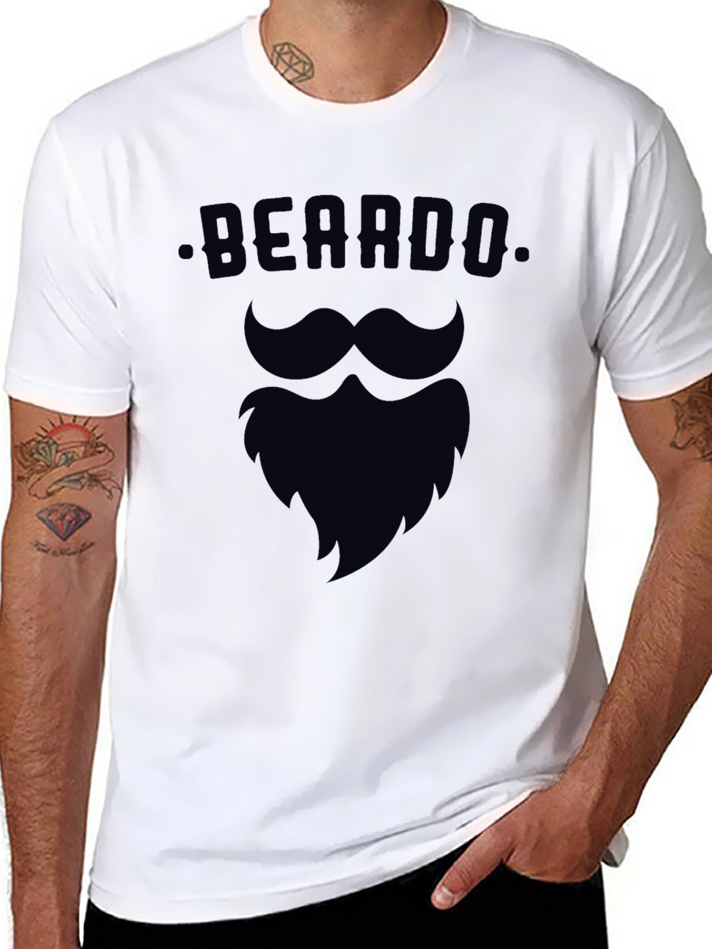 Beardo Black Graphic Tee - Stylish & Fun